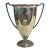 Shabby Chic Hammered Silvered Brass Trophy Vase For Sale
