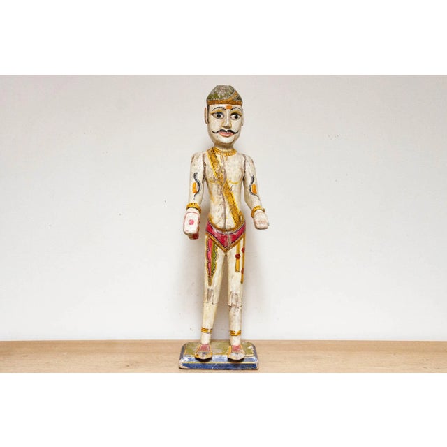 Indian Antique Painted Indian Folk Gangaur Figure For Sale - Image 3 of 10