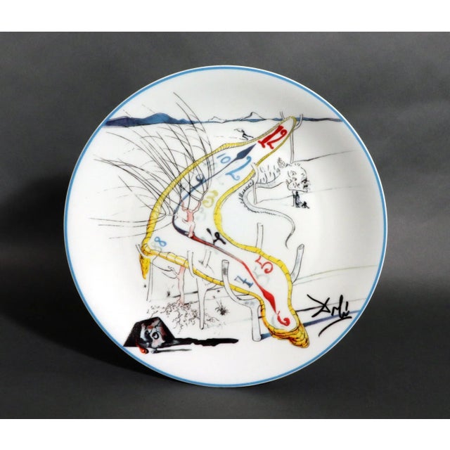 Salvador Dalí Limoges Porcelain Plates, La Conquête Du Cosmos, Set of 6, 1970s For Sale - Image 9 of 14