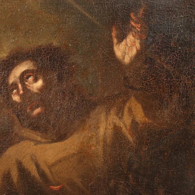 Italian Artist, Saint Francis of Assisi, 1670, Oil on Canvas For Sale - Image 9 of 16