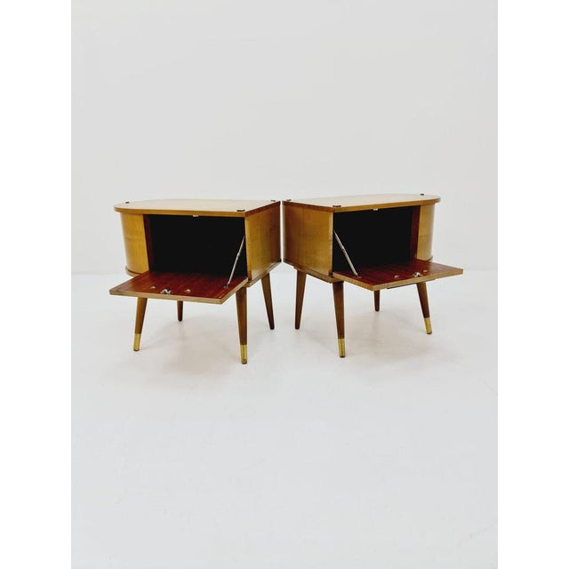 Mid-Century German Bedside Tables from Wk Möbel, 1960s, Set of 2 For Sale - Image 3 of 11
