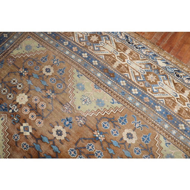 Brown Antique Zabihi Collection Khotan Rug - 10'10" x 13'7" For Sale - Image 8 of 12