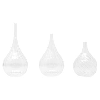 Lukovki Vases in Blown Borosilicate Glass by Designlibero, Set of 3 For Sale
