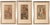 A set of framed Japanese religious prints. Sold as a set of 3. In silver leaf and painted frames with matching filets and...