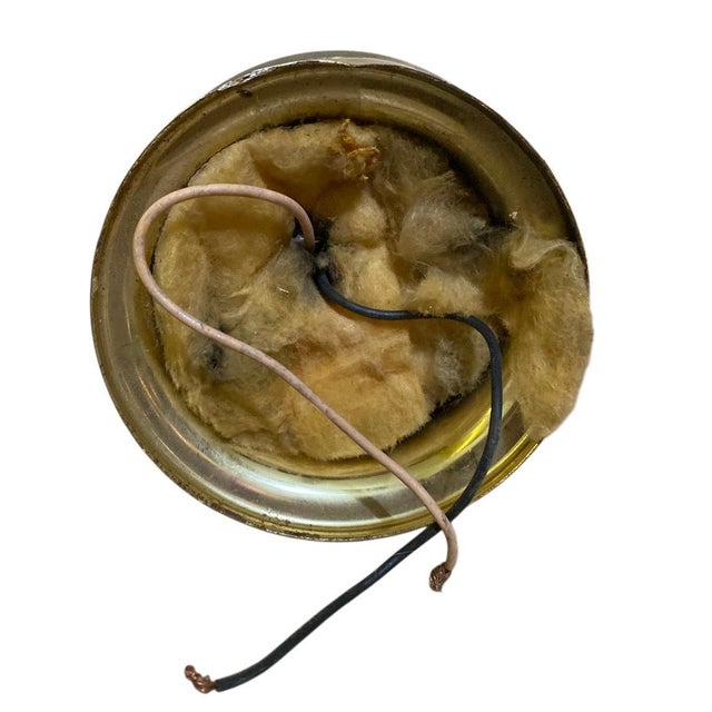 Vintage Art Deco Style Bubble Globe Shade & Brass Base Flush Mount Lamp Shade For Sale - Image 4 of 4