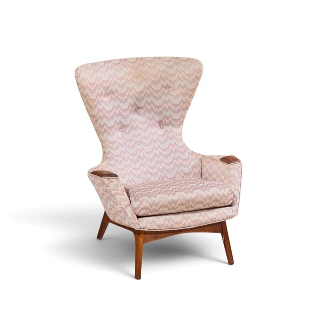 Adrian Pearsall for Craft Associates 2231-C Mid Century Walnut Wingback Lounge Chairs - Pair For Sale - Image 12 of 12