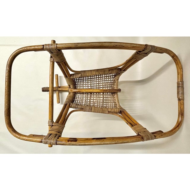 1960s Vintage 1960’s Franco Albino Rattan Rocking Horse For Sale - Image 5 of 8