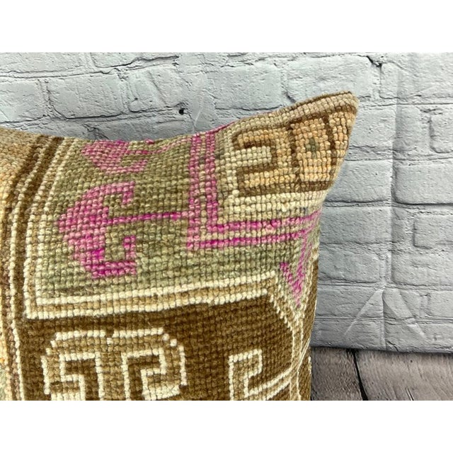 Turkish 20 x 20 Rug Pillow Sapphire Twilight Turkish Pillow Cushion Cover For Sale - Image 3 of 4