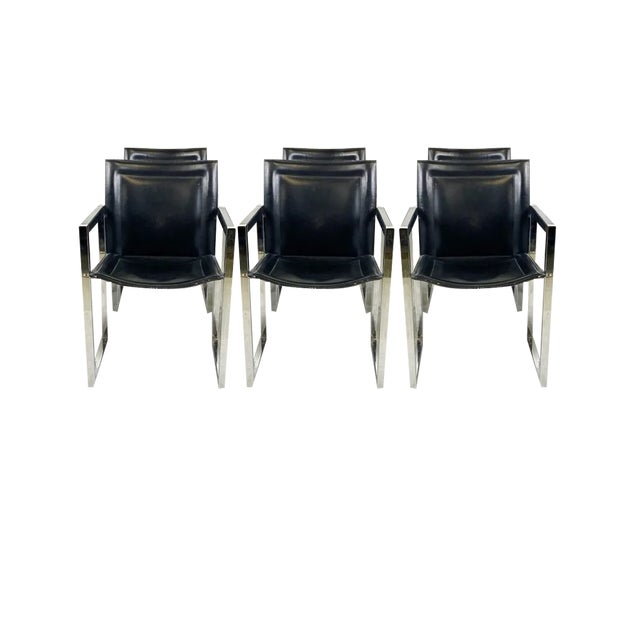 Vintage Dining Chairs by Arrben, 1980s, Set of 6 For Sale