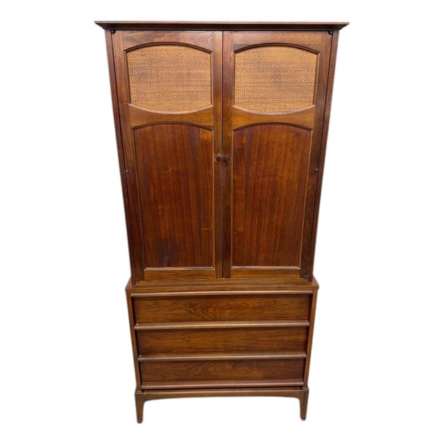 Mid-Century Modern Lane Rhythm Walnut Armoire For Sale