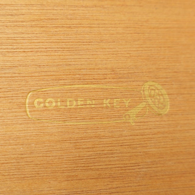 Mid Century Tall Liquor Cabinet Credenza by Golden Key Furniture For Sale - Image 10 of 10