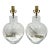 Simon Pearce Hand Blown Glass Globe Table Lamps Signed 15” 3-Way - a Pair For Sale