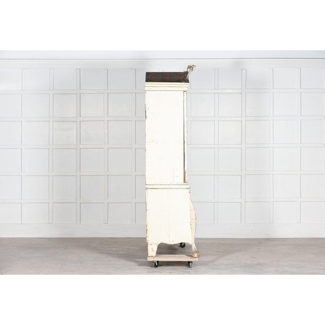 White 18th Century Dutch Painted Linen Press, 1750s For Sale - Image 8 of 18