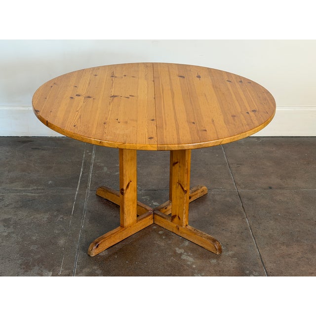 Vintage 1970's Solid Pine Scandinavian Dining Table For Sale - Image 14 of 18