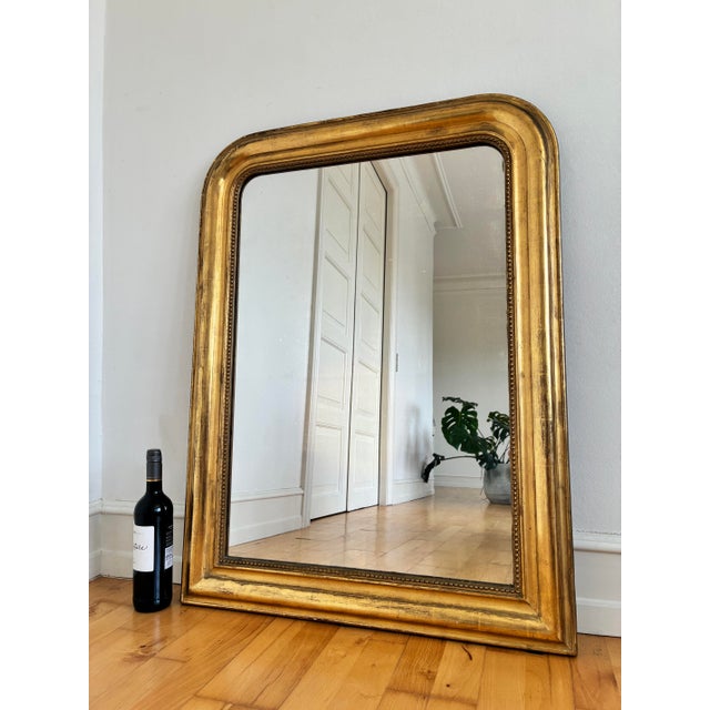 Large Antique French Louis Philippe Giltwood Mirror – Late 19th Century For Sale - Image 4 of 12