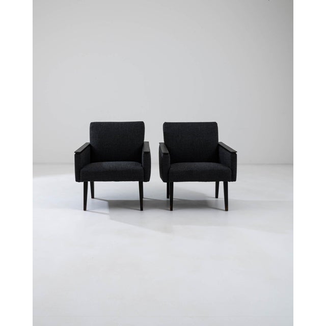 1960s Czechia Upholstered Armchairs - A Pair For Sale - Image 18 of 18