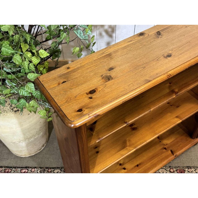 Vintage Fir Wood Bookcase, 1980s For Sale - Image 3 of 10