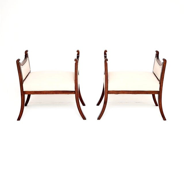 A large and impressive pair of antique Swedish stools. They were recently imported from Sweden, they date from around the...