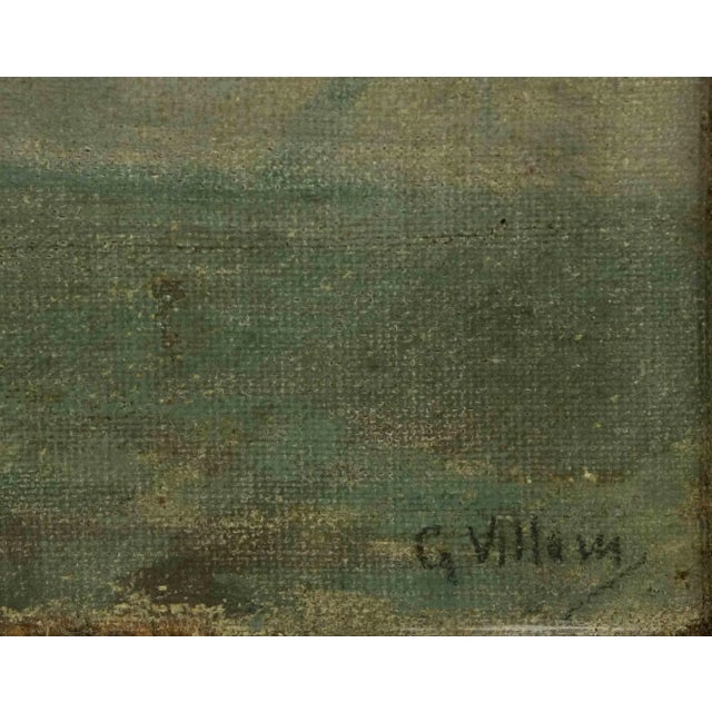 Gennaro Villani, Seaside, Mixed Colored Oil on Canvas, Early 20th-Century For Sale - Image 3 of 5