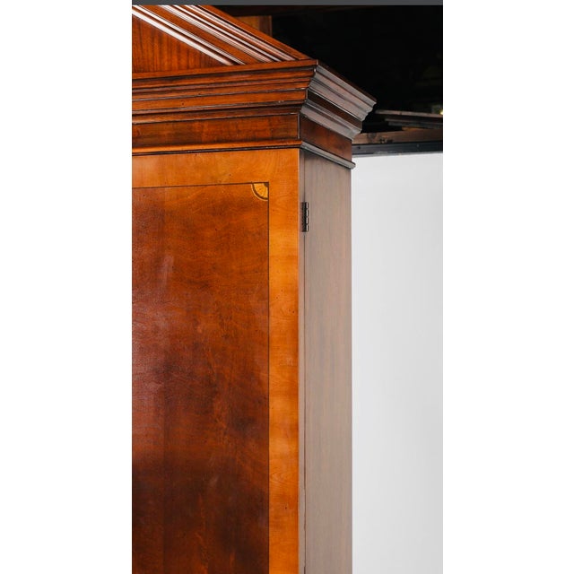 Late 20th Century Stunning Federal Style Mahogany Two-Part Secretary Bookcase | Inlaid Drop Front Desk | Like New Condition For Sale - Image 10 of 13