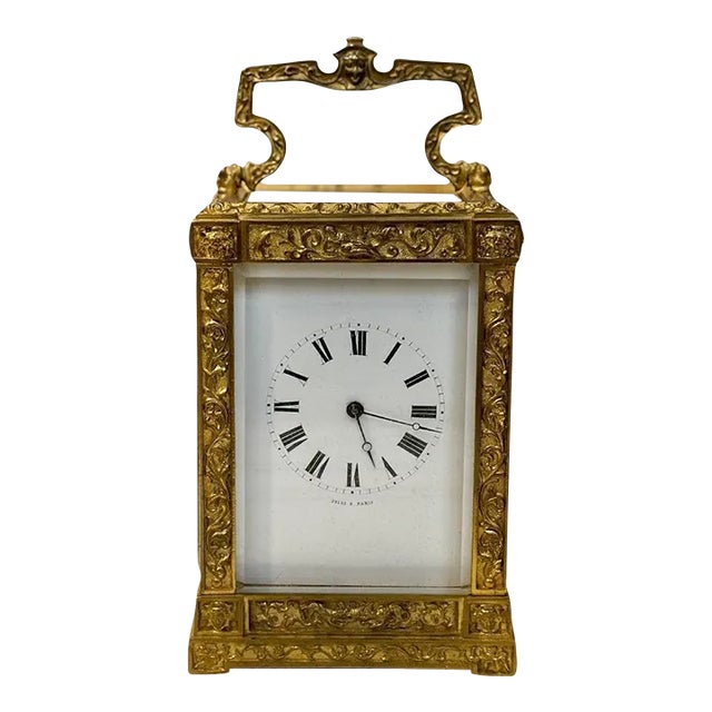 French Bronze Carriage Clock by Jules, Paris, C. 1840 For Sale