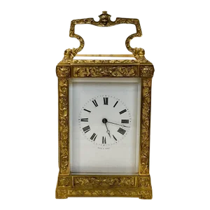 French Bronze Carriage Clock by Jules, Paris, C. 1840