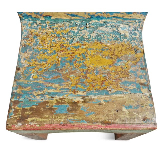 Vintage Salvaged Boat Wood Chair For Sale In Los Angeles - Image 6 of 7