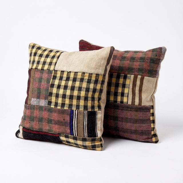 This beautiful 20'' x 20'' pillow cover set was made from authentic Turkish Kilim pieces. Bright colors of wool adorn the...