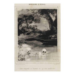 Paul Gavarni, Impressions of Ménage, Plate 29, Mid-19th Century, Lithograph For Sale
