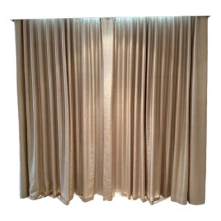 Jake Arnold Designed Ripple Fold Silk Drapes - Set of 4 For Sale