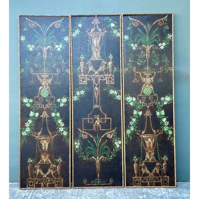 Brown Vintage Chelsea House Floral Monkey Panel - Set of 3 For Sale - Image 8 of 12