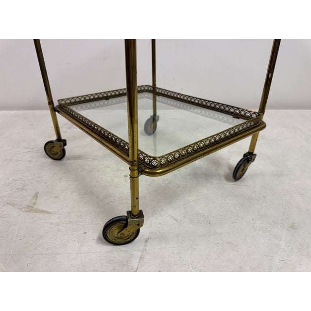 French Brass Drinks Trolley, 1960s For Sale - Image 14 of 18