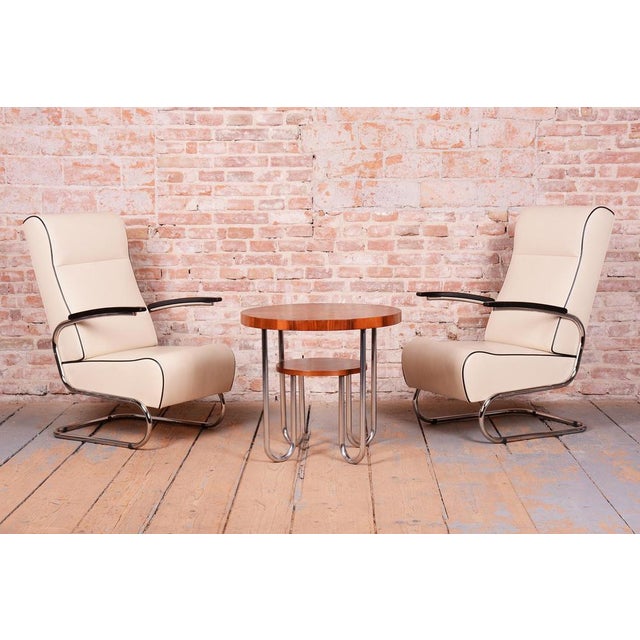Bauhaus FN24 Armchairs in Leather attributed to Mücke-Melder, Czech, 1930s, Set of 2 For Sale - Image 17 of 18