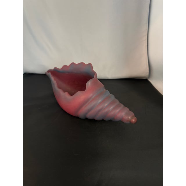 Van Briggle Van Briggle Pottery Mulberry Conch Shell Planter Vase. Large 12" Size For Sale - Image 4 of 7