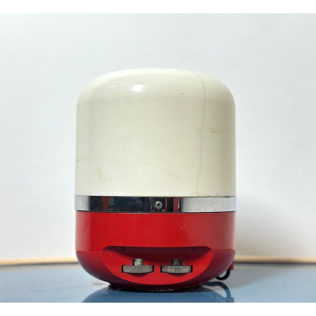 Red Orange Table Lamp by Adriano Rampoldi for Europhon, 1970s For Sale - Image 8 of 8