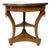 Empire Tripod Pedestal Table in Mahogany Marble Top with Brass Gallery For Sale