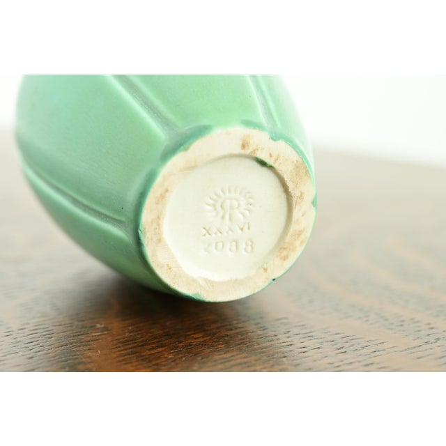 Green Rookwood Pottery Arts & Crafts Glazed Ceramic Art Pottery Vase, 1936 For Sale - Image 8 of 10