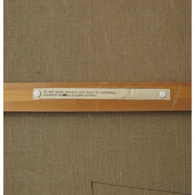 M.A.H. Reijner, a Dream Moved My Grave and Non Wing, 1973, Oil on Canvas For Sale - Image 3 of 5