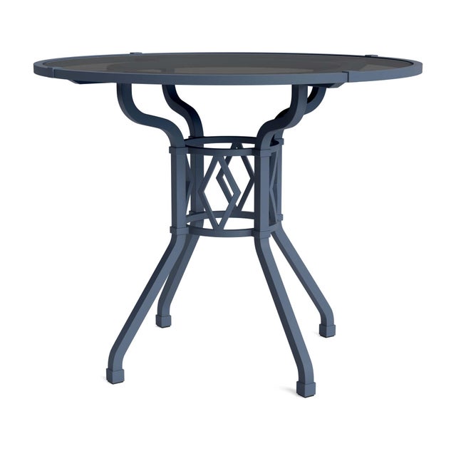 Brown Jordan Venetian 36" Round Dining Table in Sapphire For Sale