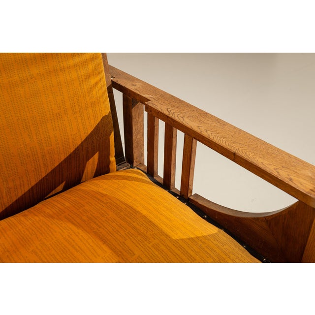 Amsterdam School Reclining Armchair in Oak, the Netherlands, 1930s For Sale - Image 15 of 16