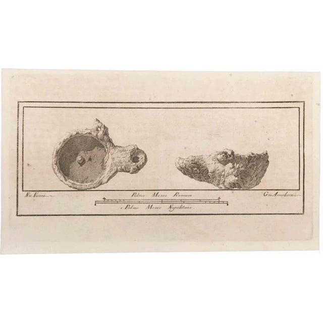 Oil lamp is an etching realized by niccolò vanni (1750-1770). The etching belongs to the print suite “antiquities of...