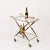 1950s Brass and Burgundy Lacquered Wood Bar Cart by Cesare Lacca, Italy, 1950s For Sale - Image 5 of 15