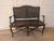 1970s Vintage French Louis Style Cane Back Bench Settee With Carved Wood Frame For Sale - Image 5 of 9