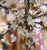 Verdigris Early 20th Century French Floral Six-Light Metal Chandelier With Porcelain Bird For Sale - Image 8 of 8