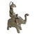 Metal Antique Bronze Elephant with Shiva Rider For Sale - Image 7 of 7