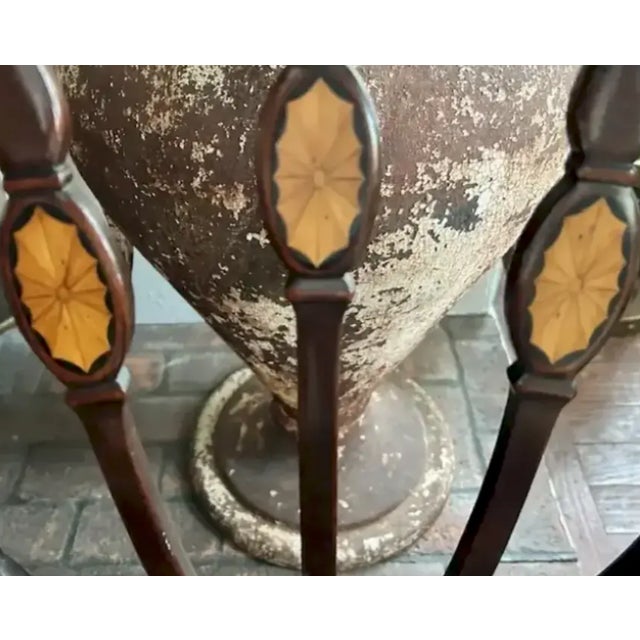 American Federal Shield Back Chair With Inlaid Marquetry and Nailheads For Sale - Image 10 of 11