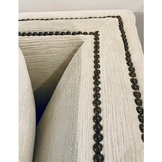 Caracole Couture Modern White Velvet Club Chair For Sale In Atlanta - Image 6 of 9