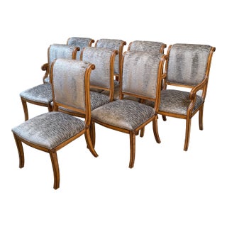Kreiss Fleur Di Lis Dininig Room Chairs, Set of Eight For Sale