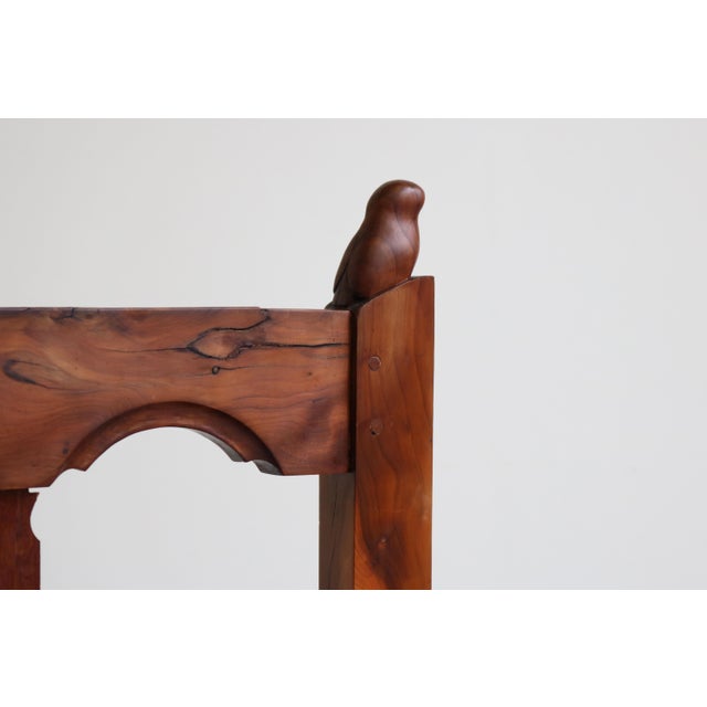 Brown Antique Dutch Amsterdam School Magazine Rack, 1920s For Sale - Image 8 of 12