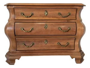 Vintage Century Furniture Three Drawers Bombe Chest